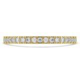 Round Lab Created Diamond Semi-Eternity Wedding Band Ring in Yellow Gold (MVSXB1006-Y)