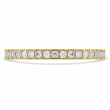 Round Lab Created Diamond Semi-Eternity Wedding Band Ring in Yellow Gold (MVSXB1006-Y)