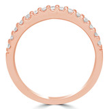 Round Lab Created Diamond Semi-Eternity Wedding Band Ring in Rose Gold (MVSXB1008-R)