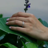 Round Lab Created Diamond Semi-Eternity Wedding Band Ring in White Gold (MVSXB1011-W)