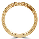 Round Lab Created Diamond Semi-Eternity Wedding Band Ring in Yellow Gold (MVSXB1013-Y)