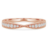 Round Lab Created Diamond Semi-Eternity Wedding Band Ring in Rose Gold (MVSXB1018-R)