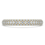 Round Lab Created Diamond Semi-Eternity Wedding Band Ring in Yellow Gold (MVSXB1037-Y)