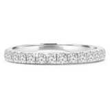 Round Lab Created Diamond Semi-Eternity Wedding Band Ring in White Gold (MVSXB1038-W)
