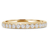Round Lab Created Diamond Semi-Eternity Wedding Band Ring in Yellow Gold (MVSXB1038-Y)