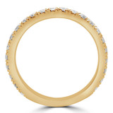 Round Lab Created Diamond Semi-Eternity Wedding Band Ring in Yellow Gold (MVSXB1038-Y)