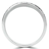 Round Lab Created Diamond Channel Set Semi-Eternity Wedding Band Ring in White Gold (MVSXB1042-W)
