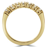 Round Lab Created Diamond Semi-Eternity Wedding Band Ring in Yellow Gold (MVSXB1043-Y)