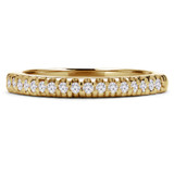 Round Lab Created Diamond Semi-Eternity Wedding Band Ring in Yellow Gold (MVSXB1046-Y)