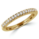 Round Lab Created Diamond Semi-Eternity Wedding Band Ring in Yellow Gold (MVSXB1046-Y)