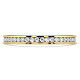 Round Lab Created Diamond Semi-Eternity Wedding Band Ring in Yellow Gold (MVSXB1047-Y)
