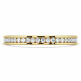 Round Lab Created Diamond Semi-Eternity Wedding Band Ring in Yellow Gold (MVSXB1047-Y)