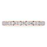 Round Lab Created Diamond Semi-Eternity Wedding Band Ring in Rose Gold (MVSXB1048-R)