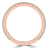 Round Lab Created Diamond Semi-Eternity Wedding Band Ring in Rose Gold (MVSXB1048-R)