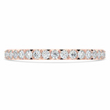Round Lab Created Diamond Semi-Eternity Wedding Band Ring in Rose Gold (MVSXB1048-R)