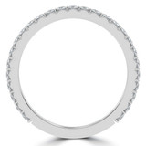 Round Lab Created Diamond Semi-Eternity Wedding Band Ring in White Gold (MVSXB1048-W)