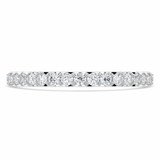 Round Lab Created Diamond Semi-Eternity Wedding Band Ring in White Gold (MVSXB1048-W)