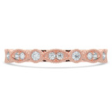 Round Lab Created Diamond Semi-Eternity Wedding Band Ring in Rose Gold (MVSXB1049-R)