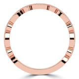 Round Lab Created Diamond Semi-Eternity Wedding Band Ring in Rose Gold (MVSXB1049-R)