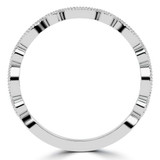 Round Lab Created Diamond Semi-Eternity Wedding Band Ring in White Gold (MVSXB1049-W)