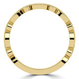 Round Lab Created Diamond Semi-Eternity Wedding Band Ring in Yellow Gold (MVSXB1049-Y)