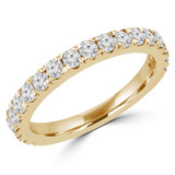 Round Lab Created Diamond Semi-Eternity Wedding Band Ring in Yellow Gold (MVSXB1050-Y)