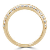 Round Lab Created Diamond Semi-Eternity Wedding Band Ring in Yellow Gold (MVSXB1052-Y)