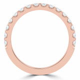 Round Lab Created Diamond Semi-Eternity Wedding Band Ring in Rose Gold (MVSXB1053-R)