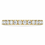 Round Lab Created Diamond Semi-Eternity Wedding Band Ring in Yellow Gold (MVSXB1053-Y)