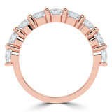 Round Lab Created Diamond Semi-Eternity Wedding Band Ring in Rose Gold (MVSXB1054-R)