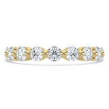 Round Lab Created Diamond Semi-Eternity Wedding Band Ring in Yellow Gold (MVSXB1054-Y)