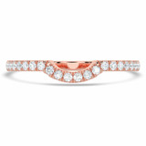 Round Lab Created Diamond Semi-Eternity Wedding Band Ring in Rose Gold (MVSXB1055-R)