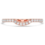 Round Lab Created Diamond Semi-Eternity Wedding Band Ring in Rose Gold (MVSXB1055-R)