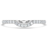 Round Lab Created Diamond Semi-Eternity Wedding Band Ring in White Gold (MVSXB1055-W)