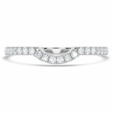 Round Lab Created Diamond Semi-Eternity Wedding Band Ring in White Gold (MVSXB1055-W)