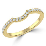 Round Lab Created Diamond Semi-Eternity Wedding Band Ring in Yellow Gold (MVSXB1055-Y)