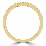 Round Lab Created Diamond Semi-Eternity Wedding Band Ring in Yellow Gold (MVSXB1055-Y)
