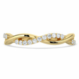 Round Lab Created Diamond Semi-Eternity Wedding Band Ring in Yellow Gold (MVSXB1056-Y)