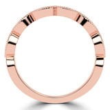 Round Lab Created Diamond Semi-Eternity Wedding Band Ring in Rose Gold (MVSXB1057-R)