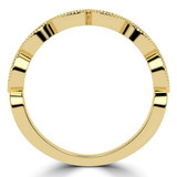 Round Lab Created Diamond Semi-Eternity Wedding Band Ring in Yellow Gold (MVSXB1057-Y)