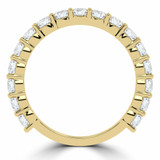 Round Lab Created Diamond Semi-Eternity Wedding Band Ring in Yellow Gold (MVSXB1058-Y)