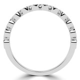 Round Lab Created Diamond Semi-Eternity Wedding Band Ring in White Gold (MVSXB1061-W)