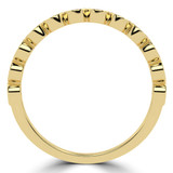 Round Lab Created Diamond Semi-Eternity Wedding Band Ring in Yellow Gold (MVSXB1061-Y)