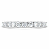 Round Lab Created Diamond Semi-Eternity Wedding Band Ring in White Gold (MVSXB1062-W)