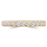 Round Lab Created Diamond Semi-Eternity Wedding Band Ring in Yellow Gold (MVSXB1062-Y)