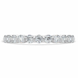 Round Lab Created Diamond Semi-Eternity Wedding Band Ring in White Gold (MVSXB1063-W)