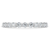 Round Lab Created Diamond Semi-Eternity Wedding Band Ring in White Gold (MVSXB1063-W)