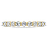 Round Lab Created Diamond Semi-Eternity Wedding Band Ring in Yellow Gold (MVSXB1063-Y)