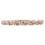 Round Lab Created Diamond Semi-Eternity Wedding Band Ring in Rose Gold (MVSXB1064-R)