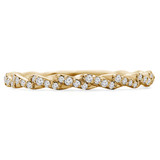Round Lab Created Diamond Semi-Eternity Wedding Band Ring in Yellow Gold (MVSXB1064-Y)